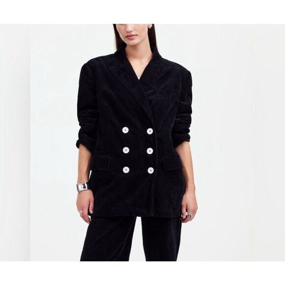 Alexa Chung for Madewell $248 Double-Breasted Blazer in Corduroy sz 8 - Picture 1 of 9